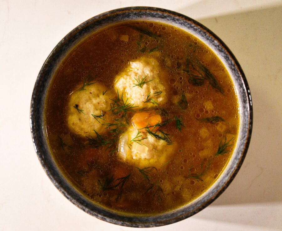 Vegan Matzah Ball Soup