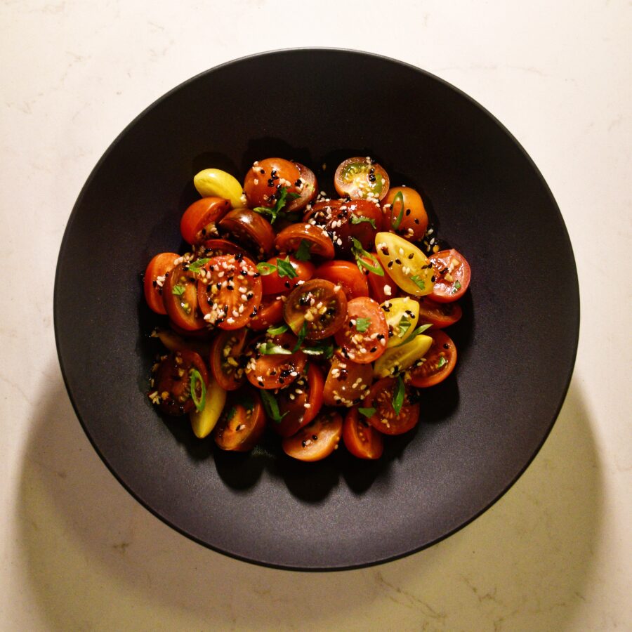 Tomato Salad with Toasted Sesame Dressing